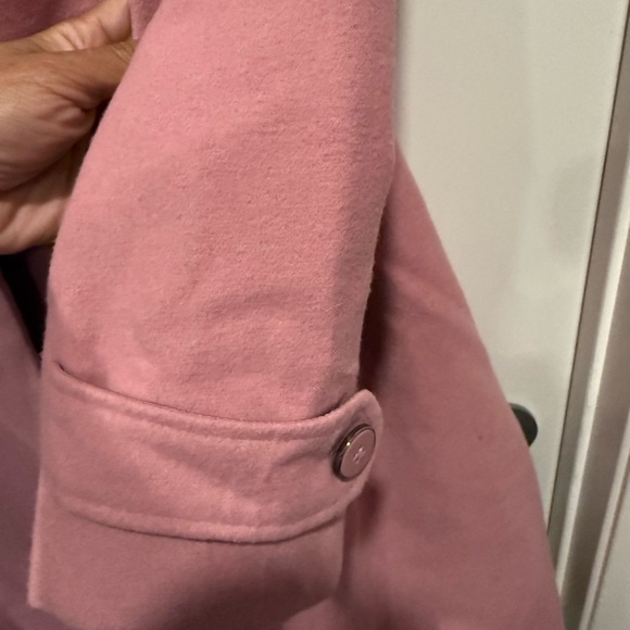 City Chic Blush Pink Coat with Faux Fur Trim - Picture 5 of 11